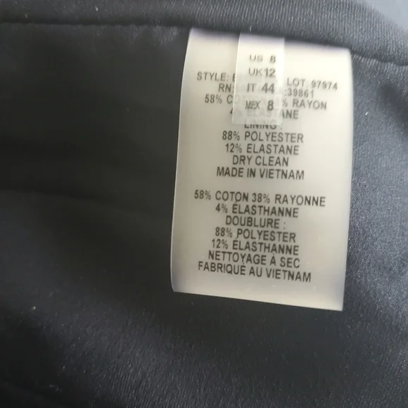 ELLIE TAHARI SIZE 8 BLAZER NAVY - Picture 4 of 6